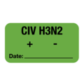 Nevs Label, CIV H2N2 Date_____ 7/8" x 1-5/8" Flr Green w/Black LW-0038